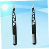 Ipetboom 2pcs Dual-use Eyebrow Tweezers Comb Hair Removal Tool for Precise Eyebrow Shaping and Grooming Lightweight Makeup Accessories Black view 4