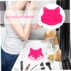 PLAFOPE Cosmetic Tool Cleaning Mat Suction Cup Makeup Brush Cleaner Pad Rose Pink Silicone view 4