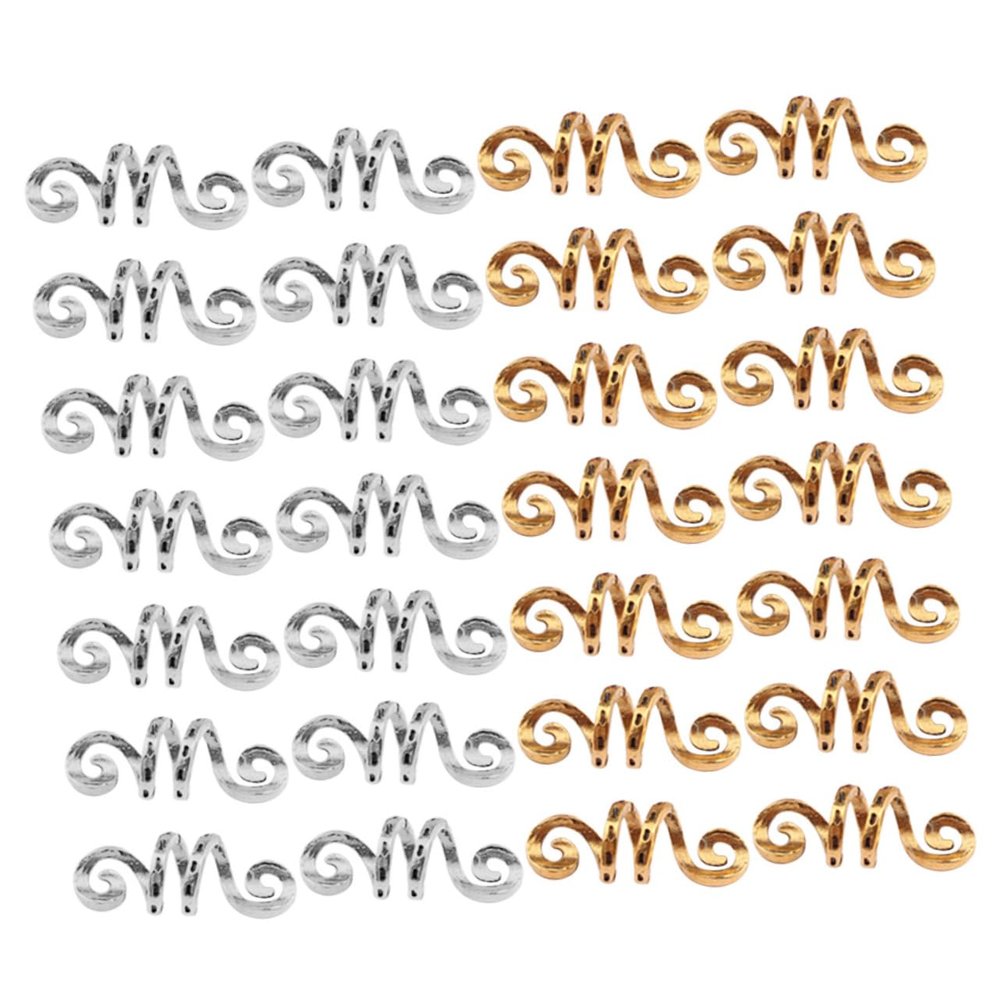 BIUDECO 40pcs Diy Braiding Hair Accessories Alloy Dreadlock Rings Filigree Tube Hair Rope for Dreadlocks Fashionable Cuffs