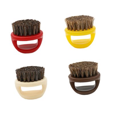 FOYTOKI Beard Maintenance Set 4pcs Plastic Handle Bristle Beard Brush Styling Comb Gentle for Skin for Grooming Random