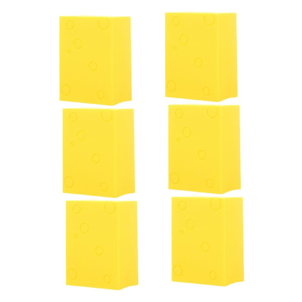 Beatifufu 6pcs Cheese Shaped Makeup Sponge Puff for Wet and Dry Use Versatile Beauty Applicators for Foundation Concealer and Washable and Non-absorbent Face Tools
