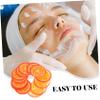 Beatifufu 50pcs Orange Patterned Face Mask Sheets Hydrating Paper Mask for Facial Neck Skincare Gentle Materials for Moisturizing Treatment view 3