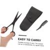 Mikinona 3pcs Stainless Steel Beard Comb Nose Hair Clipper Set Mustache Eyebrow Scissors Barber Supplies for Diy Salon view 3