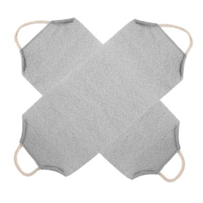 AUTSUPPL 2pcs Exfoliating Back Shower Towel Stretchable Design for Deep Cleansing and Dead Skin Removal Multi-functional Body Washcloth for Men and Women Light Grey