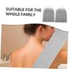 AUTSUPPL 2pcs Exfoliating Back Shower Towel Stretchable Design for Deep Cleansing and Dead Skin Removal Multi-functional Body Washcloth for Men and Women Light Grey view 3