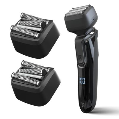 HUMMINGBIRD MK7 Premium Face Shaver, Four Blade Foil Shaver, Electric Razor for Men, Cordless USB-C Rechargeable Waterproof Foil Face Shaver with Two Additional Magnetic Replacement Blades