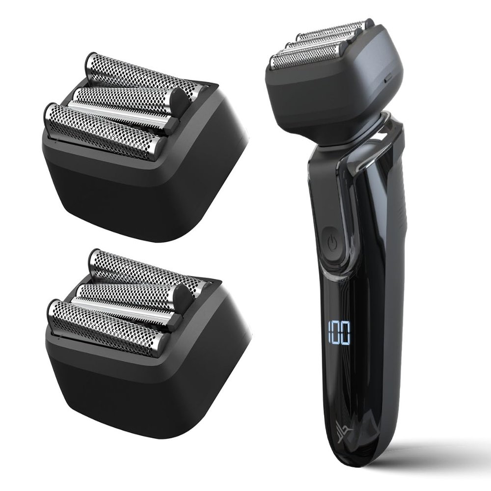 HUMMINGBIRD MK7 Premium Face Shaver, Four Blade Foil Shaver, Electric Razor for Men, Cordless USB-C Rechargeable Waterproof Foil Face Shaver with Two Additional Magnetic Replacement Blades