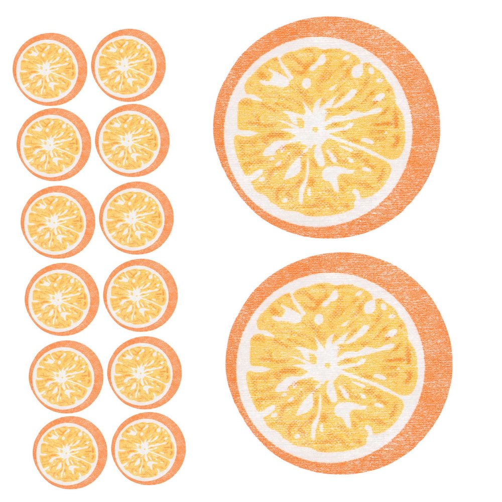 PLAFOPE 50pcs Facial Mask Orange Pattern Reusable Skincare Mask Hydrating Paper for Spa