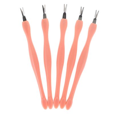 PLAFOPE 5pcs Cuticle Pusher and Trimmer Tool Set for Manicure Nail Remover Cuticle Care for Home and Salon Use