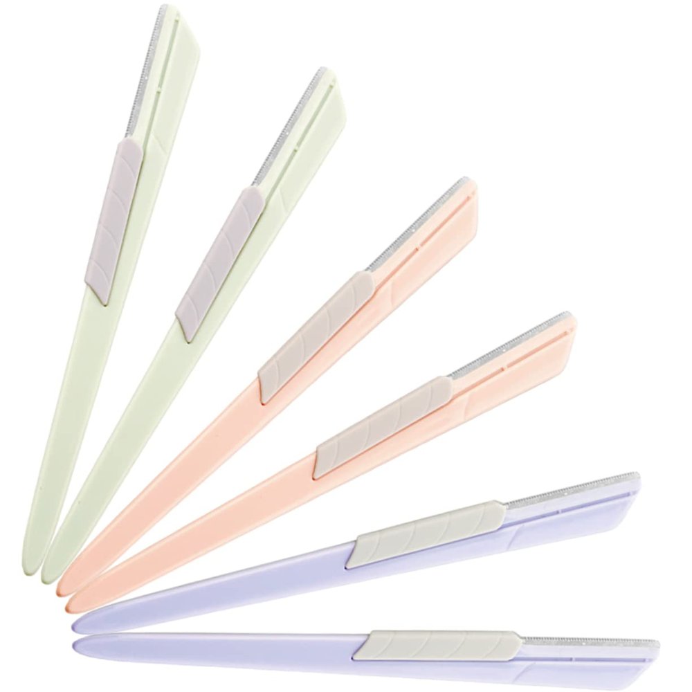 FOMIYES 6pcs Eyebrow Portable Facial Hair Shaver Tools Sliding Cover for Women Eyebrow Trimmer for Precise Hair Removal