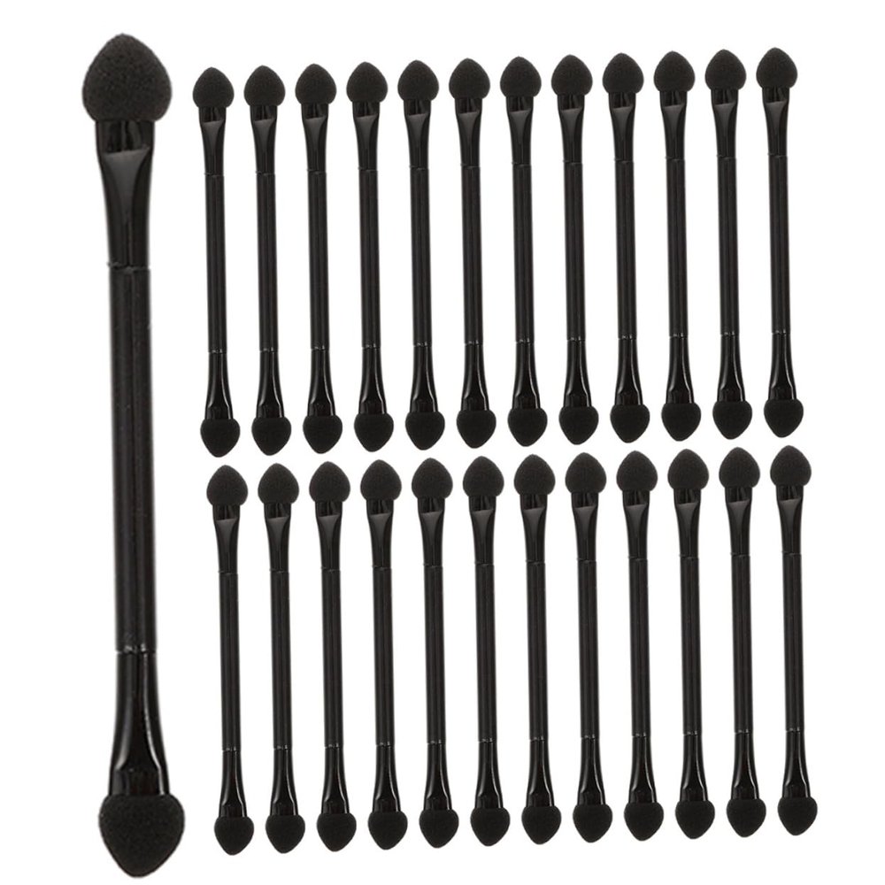 Ipetboom 25pcs Dual-side Eye Shadow Applicators Soft Sponge Makeup Tools for Eye Shadow Blending and Smoothing for Beginners and Professionals Lightweight and Portable