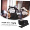 FOYTOKI 4rolls Barber Neck Strip Black Self-Adhesive Hair Wrap Paper Strips for Hair Cutting Dyeing view 2