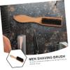 FOMIYES Ergonomic Handle Beard Shaving Brush Made of Natural Bristles Beard Comb view 3