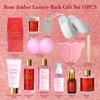 Gifts for Women,15Pcs Rose Amber Bath Relaxing Spa Gift Basket for Her, Mom, Sister, Female Friends, Daughter,Unique Bath Gift Set Idea for Women Who Have Everything, Mothers Day Gifts for Mom view 2