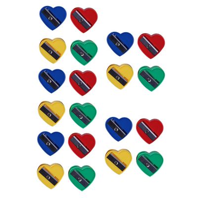 SHOWERORO Love Plastic Pencil Sharpener Heart Design 60pcs Makeup Pencil Sharpen Tool