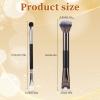 2pcs Nose Contour Brush, 2-in-1 Dual End U-Shape Soft Makeup Nose Shadow Eye Shadow Brush for Highlighting Defining Blending view 2