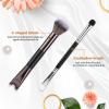 2pcs Nose Contour Brush, 2-in-1 Dual End U-Shape Soft Makeup Nose Shadow Eye Shadow Brush for Highlighting Defining Blending view 3