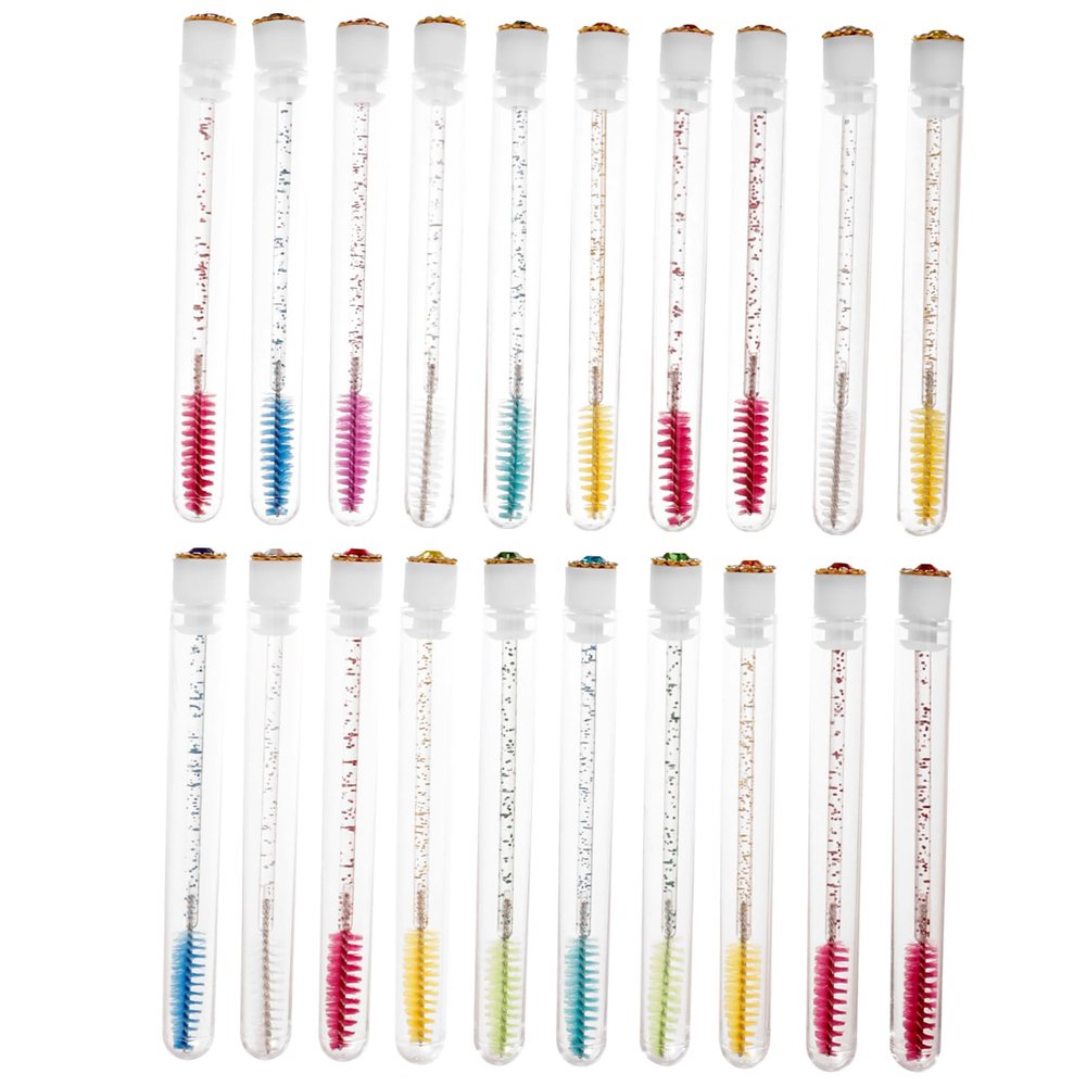 FOYTOKI 20sets Lash Spoolies Tube Eyelash Mascara Containers Compact Leak Go Random Style