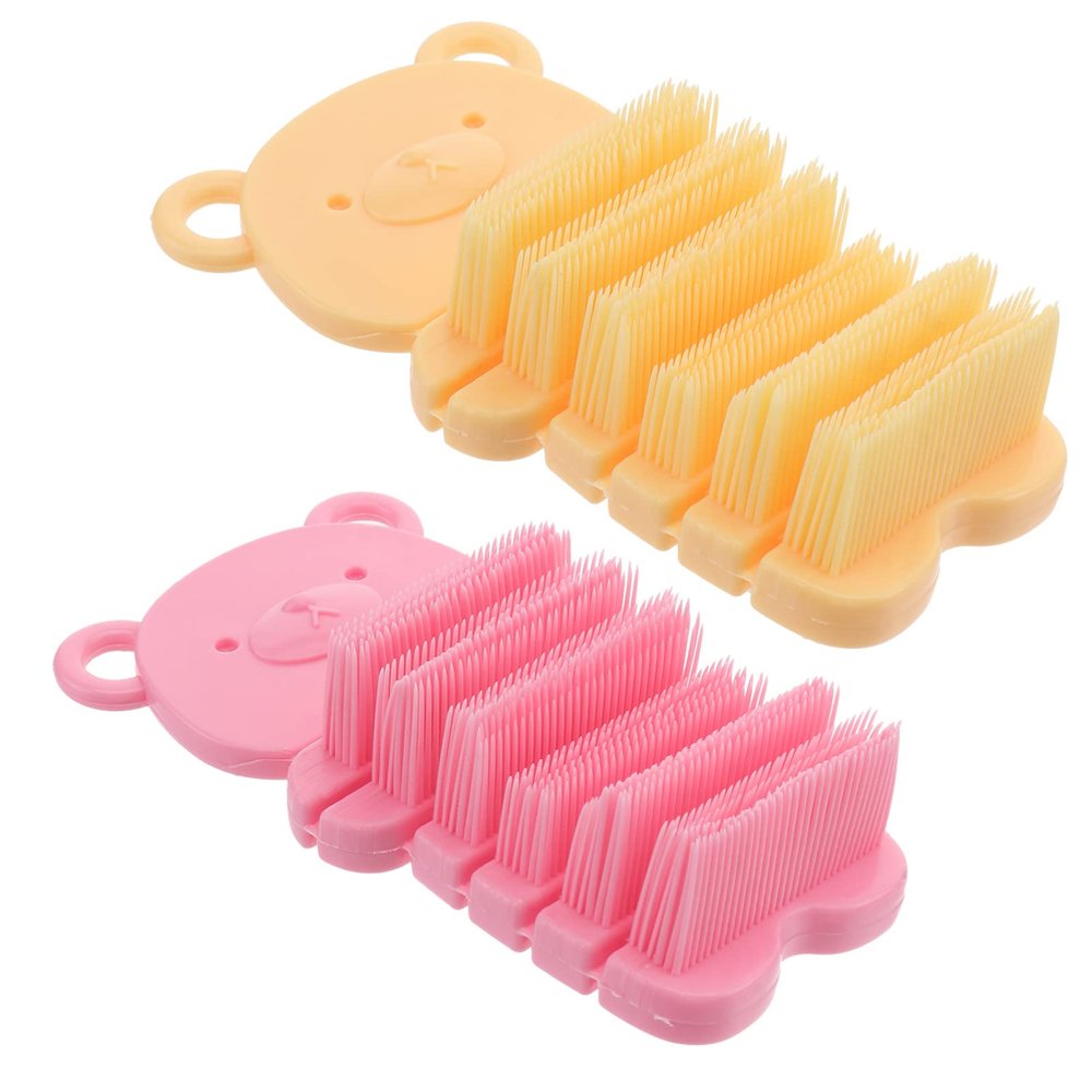 AUTSUPPL 2pcs Finger Brush Nail Brush for Boys and Girls Adults Exfoliating Pedicure Tool Compact