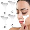 BOXOB 4pcs 304 Stainless Steel Eyeliner Stencil, Reusable Wing Eye Liner Guide Auxiliary Tool Multifunctional Metal Mascara Shield for Eyeshadow and Eyelashes Applicator Quick Makeup Template view 1
