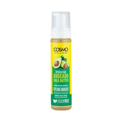 CD COSMO DESIGNS Hydrating Styling Mousse | Avocado & Shea Butter Nourish, Hydrate Hair Lightweight formula with Silky, Smooth Finish | 250ml | 8.4 fl.oz