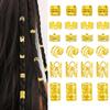 120Pcs Gold Hair Cuffs Hair Jewelry for Braids Loc jewelry Hair Charms for Women Dreadlock Accessories Adjustable Hair Rings Decorations view 1
