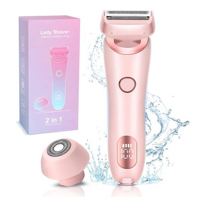 Women's Electric Razor Dry/Wet, Ladies Shaver Rechargeable Cordless Face Body Bikini
