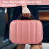 byepica Compact Hard Shell Makeup Organizer For Travel, Small Carrying Suitcase With Elastic Bands, Ideal For Business & Personal Use view 3