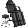 Hicomony Black Facial Chairs for Esthetician Bed, Tattoo Chair for Client, Tattoo Bed Table with Split Legs Rolling Stool, Lash Table for Eyelash Extensions Professional Adjustable Lash Chair view 1