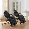 Hicomony Black Facial Chairs for Esthetician Bed, Tattoo Chair for Client, Tattoo Bed Table with Split Legs Rolling Stool, Lash Table for Eyelash Extensions Professional Adjustable Lash Chair view 2
