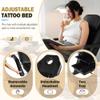 Hicomony Black Facial Chairs for Esthetician Bed, Tattoo Chair for Client, Tattoo Bed Table with Split Legs Rolling Stool, Lash Table for Eyelash Extensions Professional Adjustable Lash Chair view 4