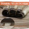 Sunny Hair Sew in Hair Extensions Real Human Hair Blonde Highlights Weft Human Hair Extensions Light Brown Mix Platinum Blonde Sew in Bundles Human Hair Can Be Dyed Silky Soft 16inch 100g view 2