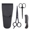 Black Series Men's Care Set Scissors Set Mustache Combs Hair Trimming Grooming Beard Scissors view 1