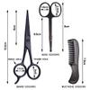 Black Series Men's Care Set Scissors Set Mustache Combs Hair Trimming Grooming Beard Scissors view 2