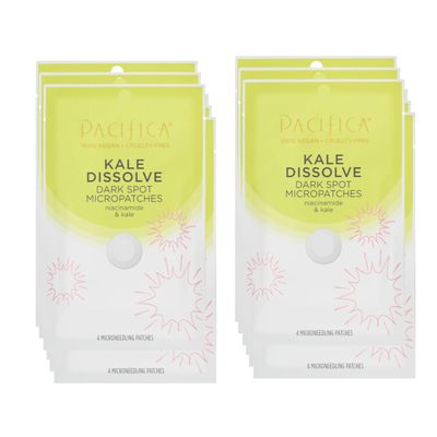 Pacifica Dark Spot Dissolving Micropatches Microneedling Dots w/ Niacinamide 12-PACK Tranexamic Acid & Kale to Fade Post-Acne Marks and Age Spots, Brightening Patch Treatment, Clean Vegan Skincare