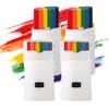 4pcs Rainbow Face Paint Stick,LGBT pride flag color Face Body paint for Pride Month Party Celebration,Parades view 1
