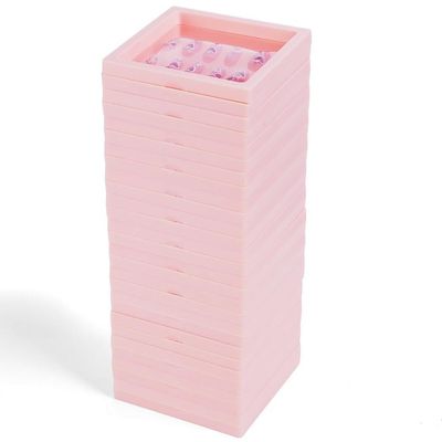 14-Piece Nail Display Storage Box, Floating Frame 3D Design Holder, Clear Press-On Nail Case for Business and Personal Use (4.3 X 4.3)