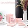 14-Piece Nail Display Storage Box, Floating Frame 3D Design Holder, Clear Press-On Nail Case for Business and Personal Use (4.3 X 4.3) view 3