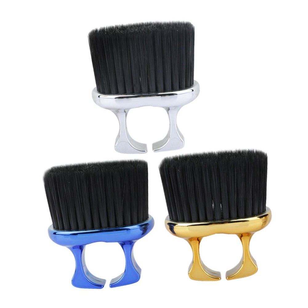 DEARMAMY 3pcs Men's Beard Brush Barber Fade Brushes Professional Hair Cleaning Neck Duster Set Styling Tool for Men