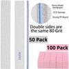 150pcs 80/80 Grit Nail Files Set, Manicures Pedicures Nails Emery Boards File Professional Nail Art Tools for Home,Salon,Clients,Strong, 2 Sided view 2