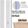 350pcs 80/80 Grit Nail Files Set, Manicures Pedicures Nails Emery Boards File Professional Nail Art Tools for Home,Salon,Clients,Strong, 2 Sided view 2