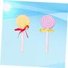 EPIGEIST 2pcs Lollipop Shaped Pumice Stone Foot Care Scrubber for Dead Skin Removal Mixed Color Foot File Tool for Hands Portable Exfoliating view 2