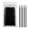 50 Pieces Microswabs for Eyelash Extensions, 10CM Lash Cotton Swabs, Microfiber Wands Brush for Lash Removal, Clean Mascara (Simple Packaging)-(Black) view 1