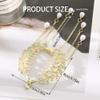Rannyrena Pearls Tassel Rhinestone Ponytail Claw Clip for Women Crystal Bow Ponytail Bauckle Buns Hair Holder Sparkling Metal Hair Bun Accessories (Gold Ear of Wheat) view 4