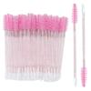 100pcs Eyelash Brush Lip Brush for Lash Extension, 100PCS Pink Disposable Plastic Nail Art Tattoo Glue Rings Holder view 2