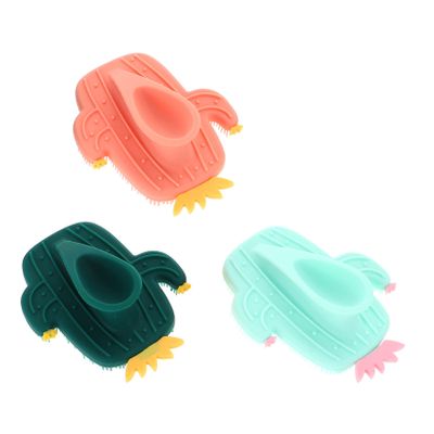 Baluue 3pcs Silicone Face Wash Brush Exfoliating Facial Scrubber Gentle Cleansing Tool for All Skin Types Ergonomic Design with Skin-Friendly Silicone for Deep Cleaning and Makeup Removal