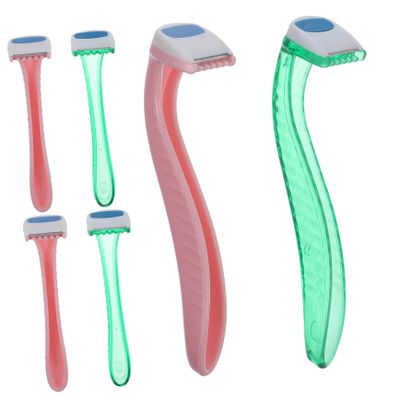 Vaguelly 6pcs Women's Body Hair for Arm Leg and Intimate Areas Shaver for Portable Design for Go Hair Removal Random Color