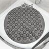 Shower Foot Scrubber Mat with Non-Slip Suction Cups, Shower Foot Back Scrubber Massage Pad, Silicone Back Body Exfoliator Massager Cleaner Washer, for Spa at Home,Gray view 3