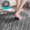 Shower Foot Scrubber Mat with Non-Slip Suction Cups, Shower Foot Back Scrubber Massage Pad, Silicone Back Body Exfoliator Massager Cleaner Washer, for Spa at Home,Gray view 4