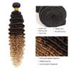 28 30 32 Inch Ombre Blonde Deep Wave Bundles Human Hair T1B427 Bundles Niegmeag Virgin Remy Hair Extensions 3 Tone Brown and Blonde Bundle Hair Weave view 3